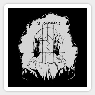 Midsommar white Sticker